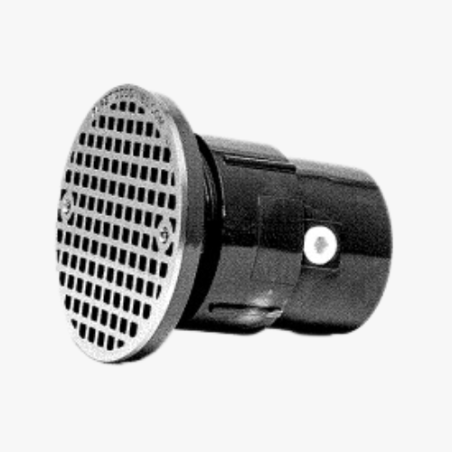 Coladera ajustable de 3″x4″ con rejilla cubrecoladera de níquel de 6″