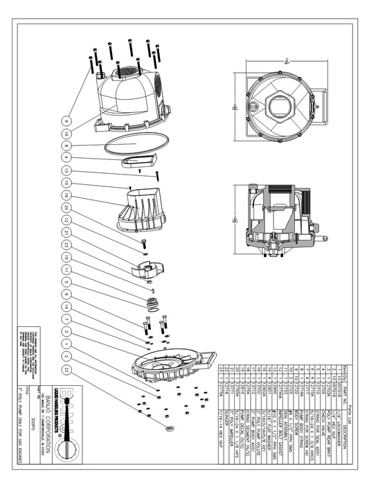 Bomba Centrifiga de 3" solo Carcasa marca Banjo Mexico, Quima.com, 300PO, Distribuidor autorizado, Proveedor autorizado, Hoja técnica, Ficha técnica, Hoja seguridad