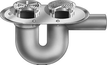 Coladera de Piso con Rejilla Circular con Trampa Integrada y Tapón Registro marca Mifab México, Quima, F1130-C
