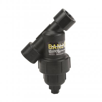 Filtro en Y de Polipropileno con rejilla de Acero Inoxidable de 1/2" a 3/4" marca Banjo, Quima.com, LS050 LS075