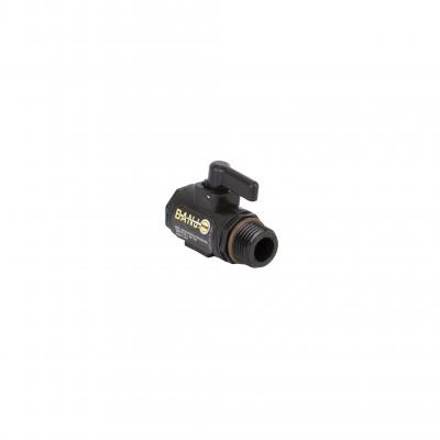 Micro Valvula Hembra a Macho de 1/4" - 1/2" de Polipropileno con Vitón marca Banjo, Quima.com, LV038050MTV