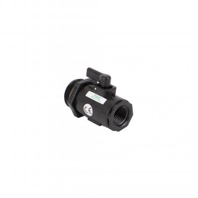 Micro Valvula Hembra a Macho de 1/4" - 1/2" de Polipropileno con Vitón marca Banjo, Quima.com, LV050MTV