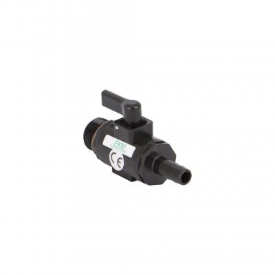 Micro Valvula para Manguera y Rosca Macho 3/8" - 3/4" de Polipropileno con Vitón marca Banjo, Quima.com, LVB035050MTV