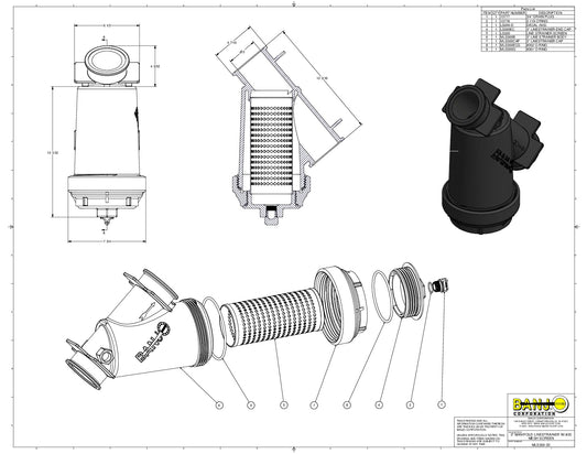 Filtro Manifold en Y de Polipropileno de 3" con Malla de acero Inoxidable, Marca Banjo México, Quima, Distribuidor autorizado, Proveedor autorizado, Hoja tecnica, Ficha tecnica, Hoja seguridad