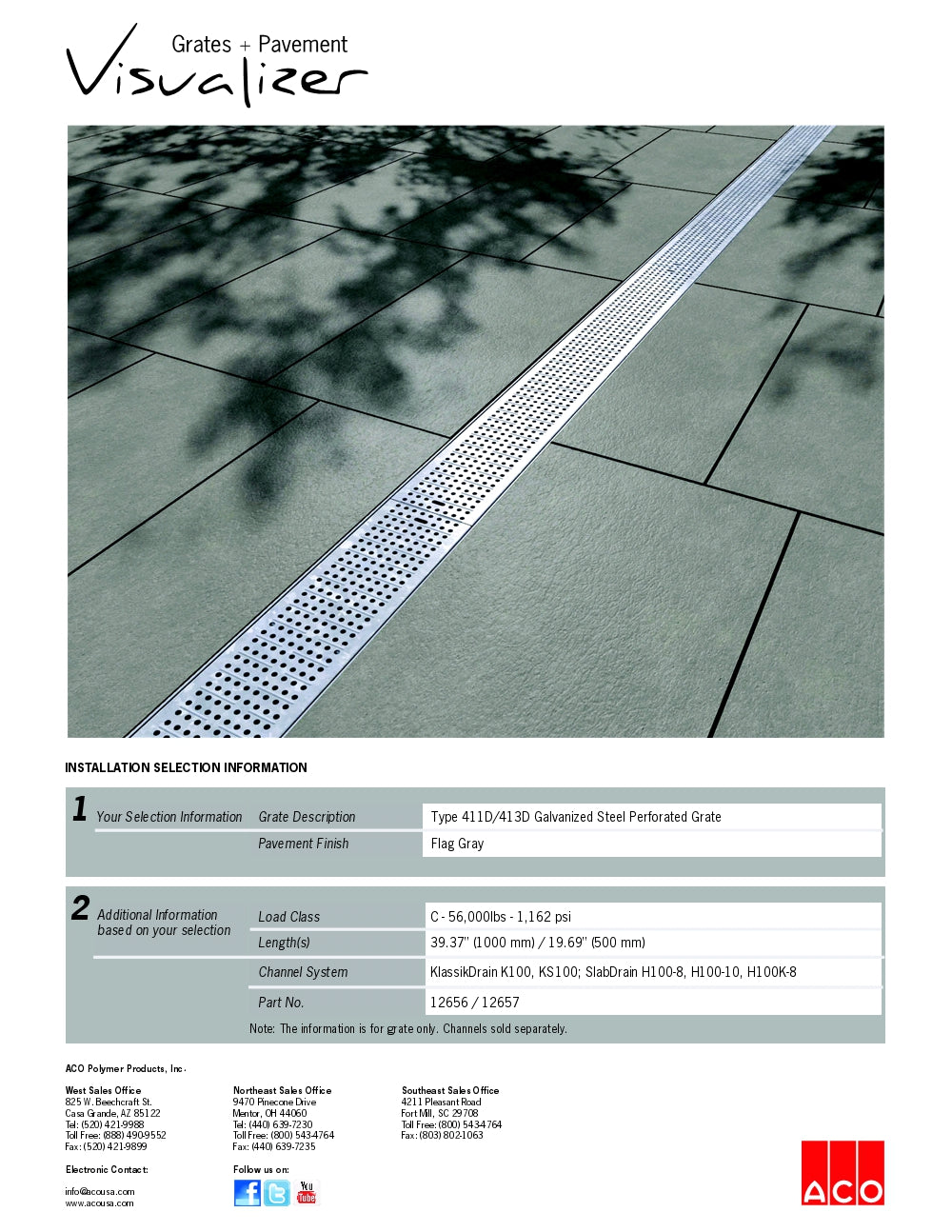 Trinchera - Rejilla Prefabricada de 4" Modelo Acero Galvanizado Perforado, Marca Aco México, Quima, 411D/413D, Distribuidor autorizado, Proveedor autorizado, Hoja tecnica, Ficha tecnica, Hoja seguridad