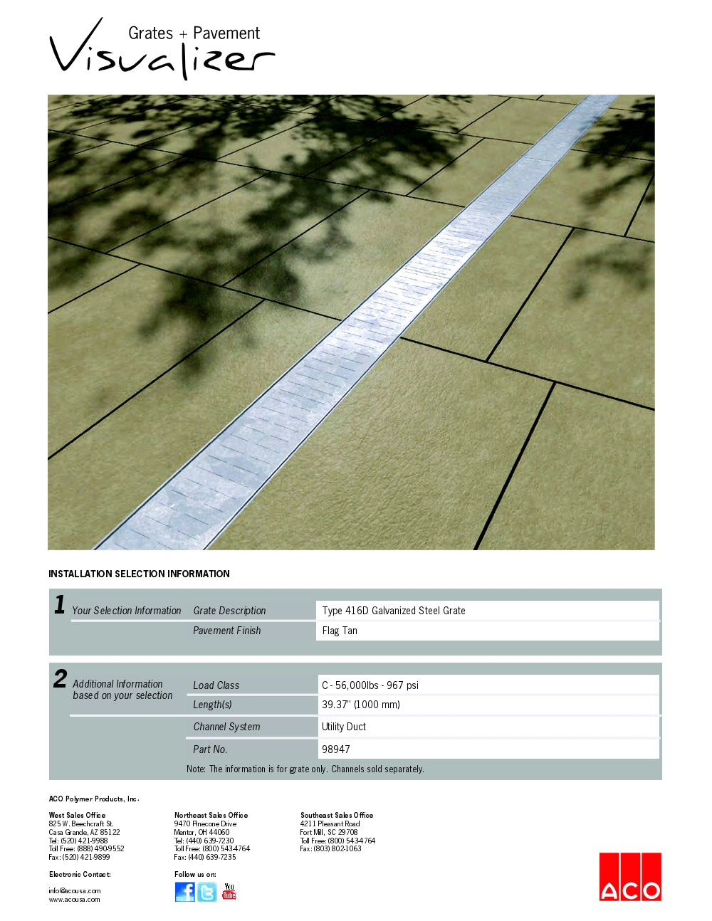 Trinchera - Rejilla Prefabricada de 4" Modelo Acero Galvanizado, Marca Aco Mexico, Quima, 416D, Proveedor autorizado, Distribuidor autorizado, Hoja tecnica, Ficha tecnica, Hoja seguridad