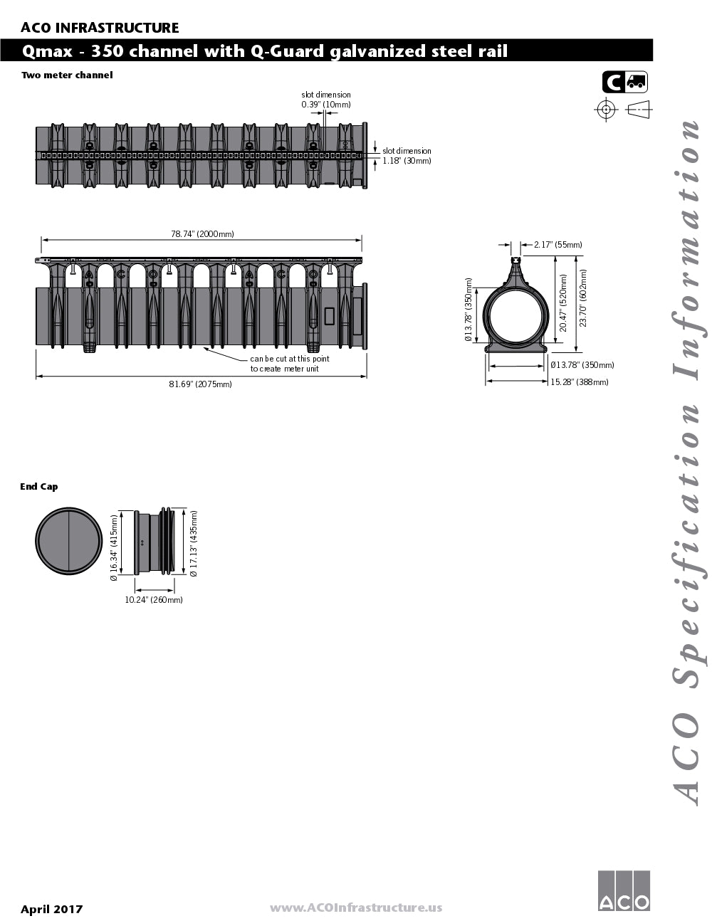 Trinchera-Rejilla Prefabricada de 2" Modelo Qmax Q Flow Galvanizado y Acero, Marca, Aco México, Quima, 32803, Distribuidor autorizado, Proveedor autorizado, Hoja tecnica, Ficha tecnica, Hoja seguridad