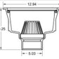 Coladera Redonda de 4″ con Rejilla Tipo Colmena de Aluminio y Rejilla Plástica Completa