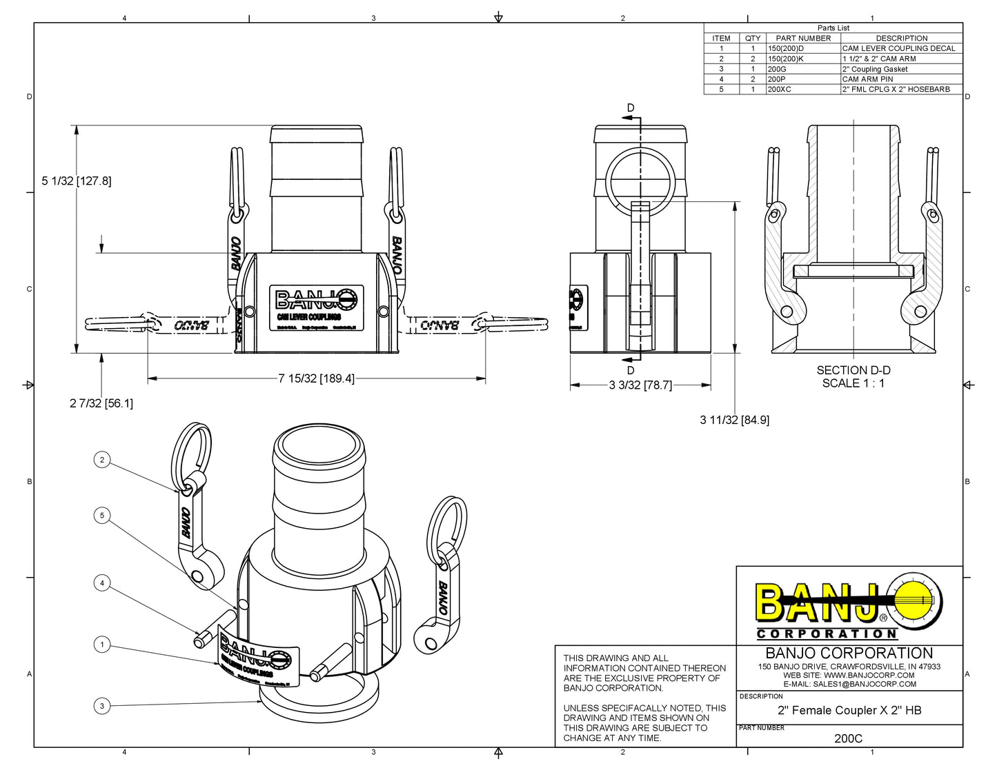 onexión Rápida Hembra con Espiga para Manguera, Tipo C, Marca Banjo México Quima.com, 200C, Tipo C , Distribuidor Autorizado Proveedor Autorizado, Hoja tecnica, Ficha tecnica, Hoja seguridad