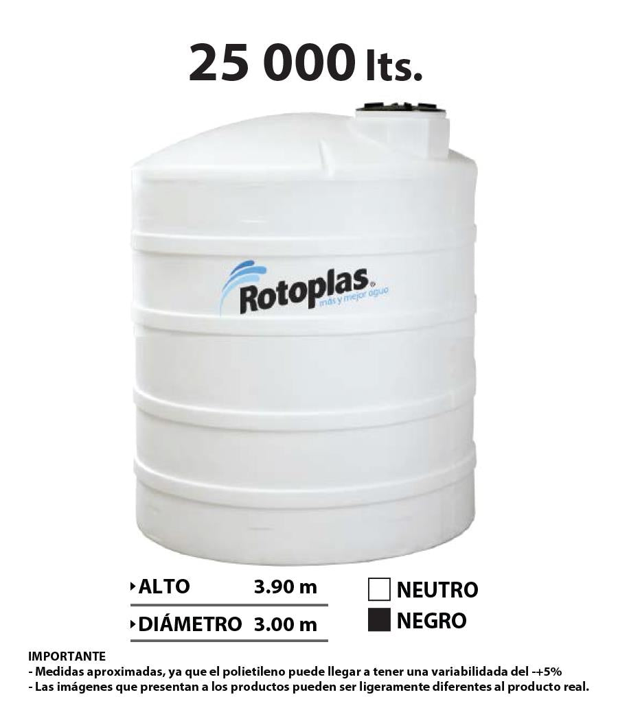 Tanque de Agua de 2500 Litros, Marca Rotoplas México, TAN25000STD, Quima, Distribuidor autorizado, Proveedor autorizado