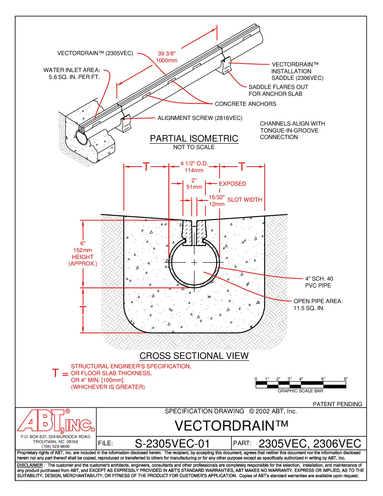 Trinchera Prefabricada Vectordrain, Marca Polydrain