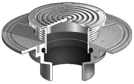 Tapón Registro con tapa redonda de acero inoxidable