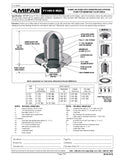 Coladera de Piso con Tubo Regulador (Cupula) para Membrana marca Mifab, Quima.com, F1100-C-W(D), Hoja Tecnica