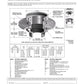 Coladera de Piso sin Rejilla Circular marca Mifab, Quima.com, F1100-DD, Hoja Tecnica