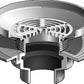 Coladera de Piso con Rejilla Circular y Embudo Extendido para Membrana marca Mifab, Quima.com, F1100-C-ER