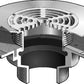 Coladera de Piso con Rejilla Circular Extendida marca Mifab, Quima.com, F1100-FT