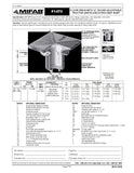Coladera de Piso con Rejilla Cuadrada Removible de 15" amplia Cavidad marca Mifab, Quima.com, F1470, Hoja Tecnica