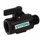 Micro Valvula Hembra a Macho de 1/4" - 1/2" de Polipropileno con Vitón marca Banjo, Quima.com, LV038MTV