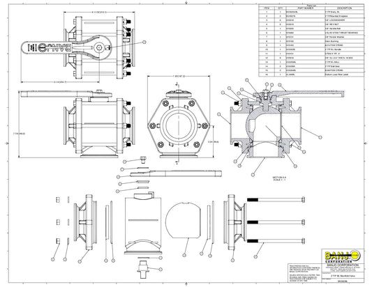 Válvula Manifold de Tres Vías con Salida Inferior de 3", Marca Banjo México, Quima, MV300BL, Distribuidor autorizado, Proveedor autorizado, Hoja tecnica, Ficha tecnica, Hoja seguridad