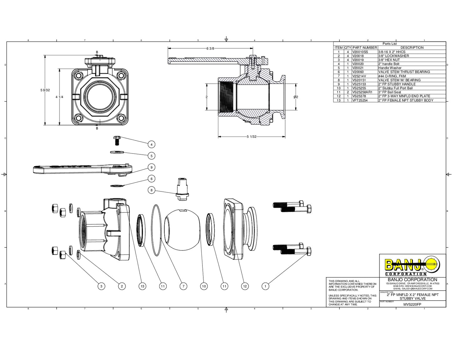 Válvula Manifold Apertura Amplia de 2", Marca Banjo México, Quima, MVS220FP, Proveedor autorizado, Distribuidor autorizado, Hoja seguridad, Ficha tecnica, Hoja tecnica