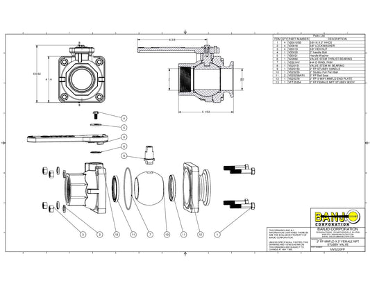 Válvula Manifold Apertura Amplia de 2", Marca Banjo México, Quima, MVS220FP, Proveedor autorizado, Distribuidor autorizado, Hoja seguridad, Ficha tecnica, Hoja tecnica