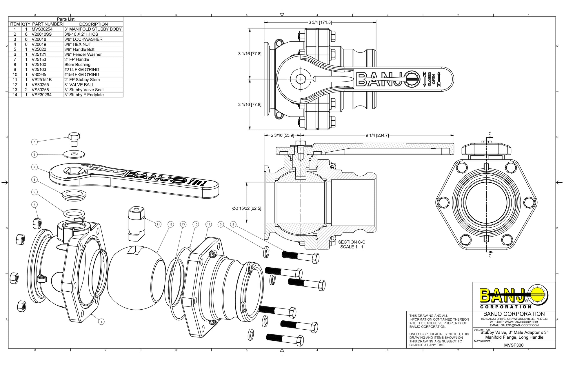 Válvula Manifold Estandar de 3", Marca Banjo México, Quima, MVSF300, Distribuidor autorizado, Proveedor autorizado, Hoja tecnica, Ficha tecnica, Hoja seguridad