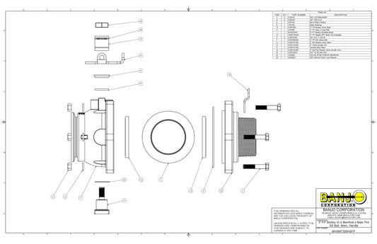 Válvula Manifold Amplia Apertura de 3", Marca Banjo Mexico, Quima, MVSMT300HSFP, Distribuidor autorizado, Proveedor autorizado, Hoja tecnica, Ficha tecnica, Hoja seguridad