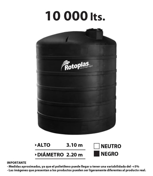 Tanque 10,000 Litros Doble Reforzado, Marca Rotoplas México, Quima, TAN1000040REF, Distribuidor autorizado, Proveedor autorizado