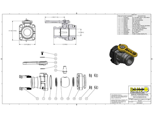 Válvula Manifold Uso Rápido de 2", Marca Banjo México, Quima, VSF200CF, Distribuidor autorizado, Proveedor autorizado, Hoja seguridad, Hoja tecnica, Ficha tecnica 