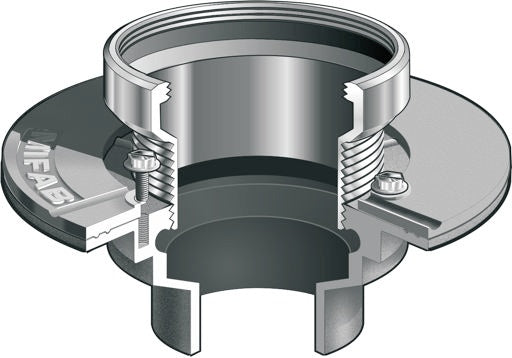 Coladera de Piso sin Rejilla Circular para Membrana marca Mifab, Quima.com, F1100-C-DD