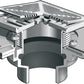 Coladera de Piso con Rejilla Cuadrada Removible para Membrana marca Mifab, Quima.com, F1100-C-SD