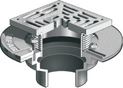 Coladera de Piso con Rejilla Cuadrada para Membrana marca Mifab, Quima.com, F1100-C-XS