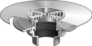 Coladera de Piso con Rejilla Circular Extra extendida marca Mifab, Quima, F1100-Z