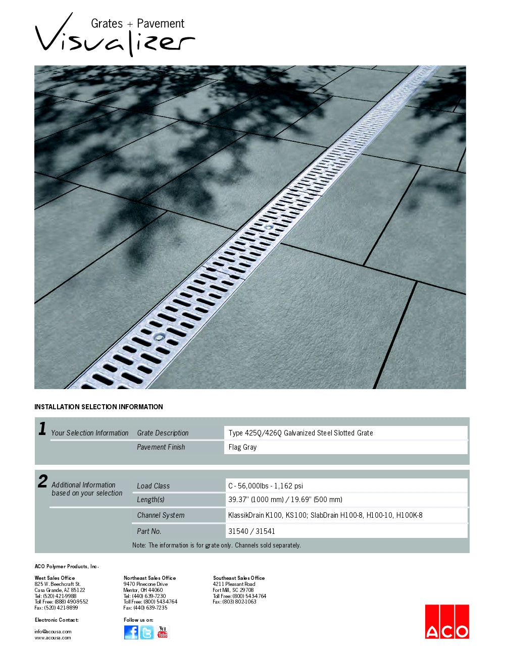 Trinchera - Rejilla Prefabricada de 4" Modelo Acero Galvanizado Ranurado, Marca Aco Mexico, Quima, Proveedor autorizado, Distribuidor autorizado, 425Q, Hoja tecnica, Ficha tecnica, Hoja seguridad