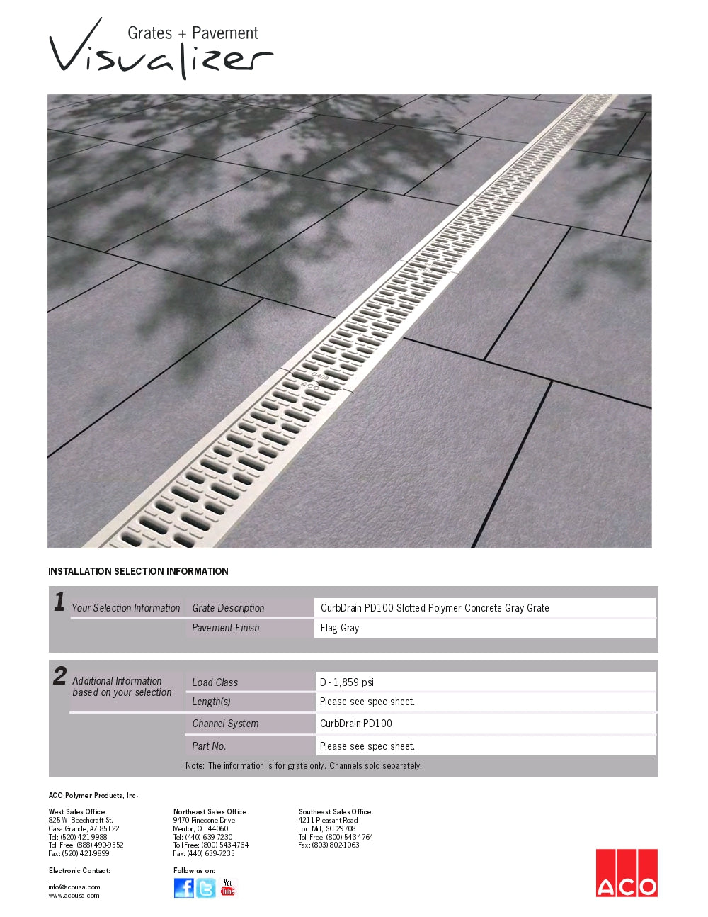 Trinchera Prefabricada de 4" Modelo Hormigón Polímero Gris, Marca Aco México, PD100, Quima, Distribución autorizada, Proveedor autorizado, Hoja seguridad, Ficha tecnica, Hoja tecnica