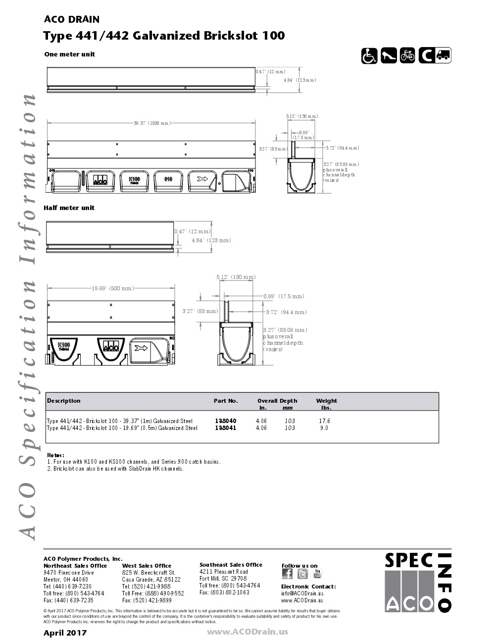 Trinchera - Rejilla Prefabricada de 4" Modelo Brickslot Acero Galvanizado , Marca Aco México, Quima, 441, Distribuidor autorizado, Proveedor autorizado, Hoja tecnica, Ficha tecnica, Hoja seguridad